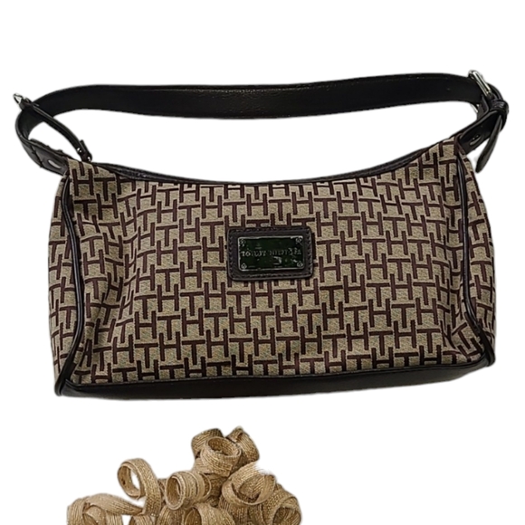 Tommy‎ Hilfiger purse small with strap TH all over print - Picture 1 of 16